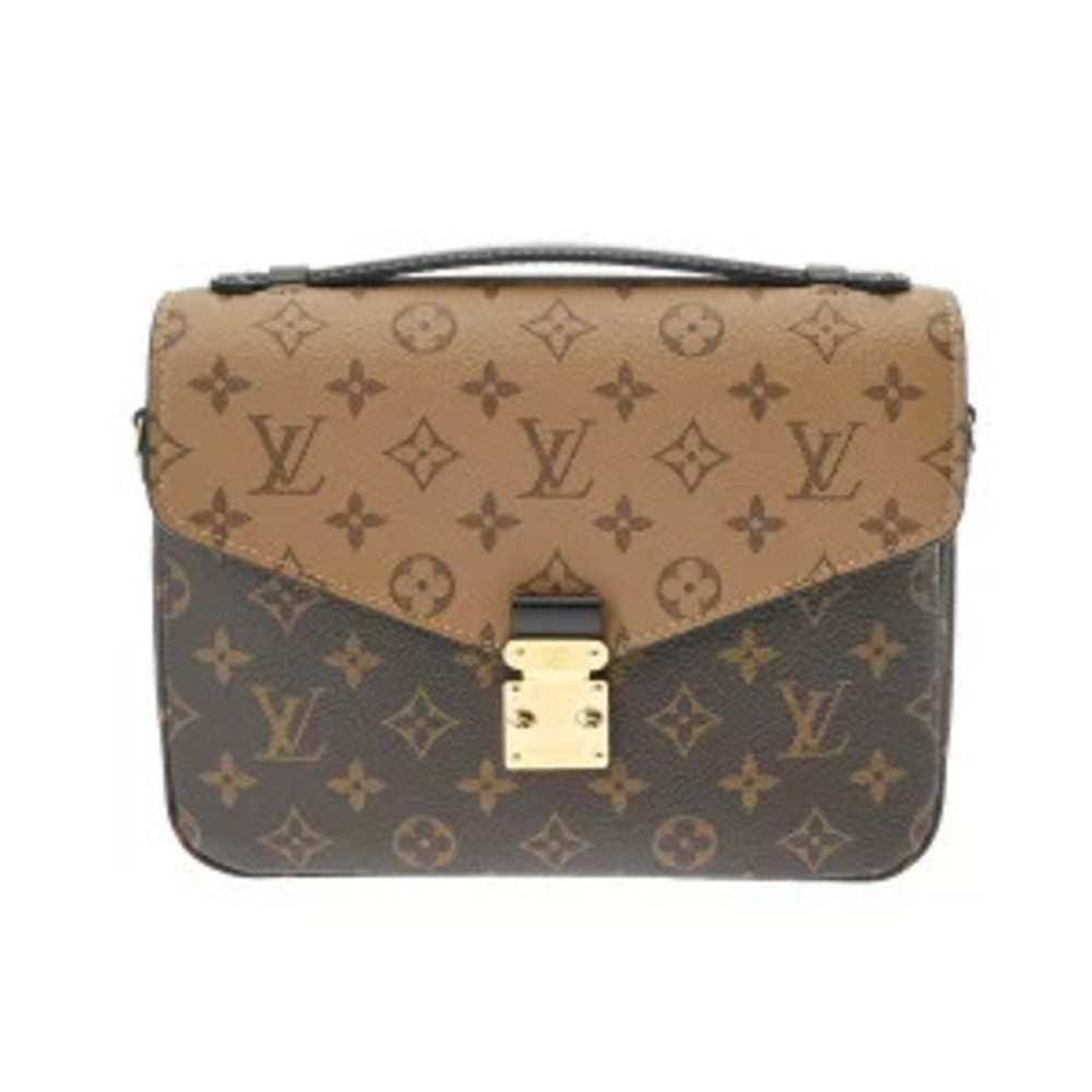 Louis Vuitton Monogram Reverse Pochette Metis Brown Canvas Handbag